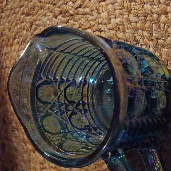 Blue Carnial Rainbow Glass Creamer Cup - Picture 5 of 5
